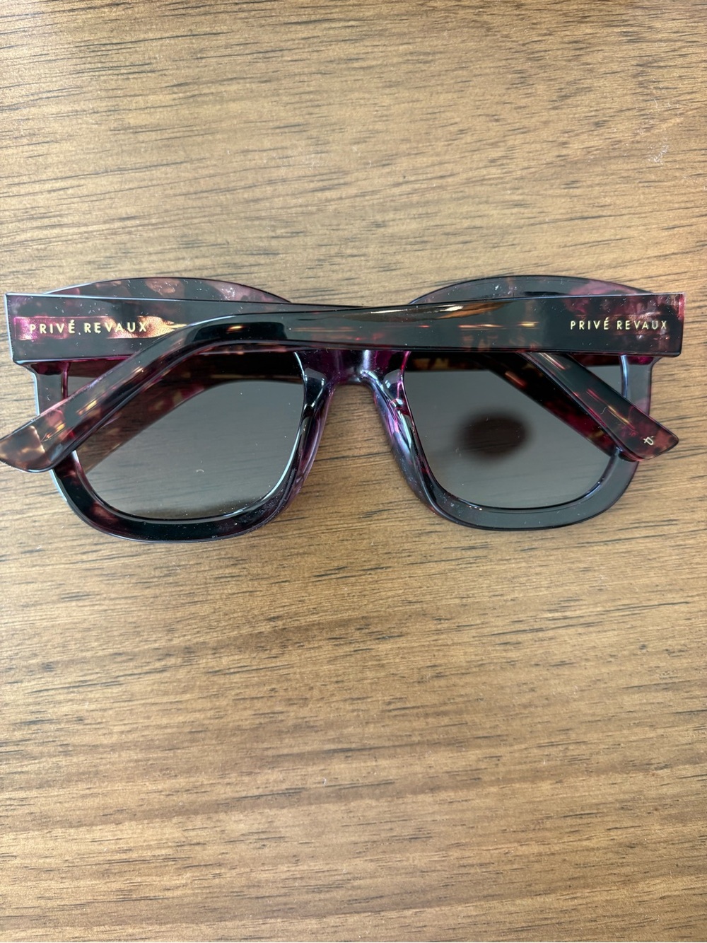 Prive Revaux The Classic Polarized Sunglasses Purple Tortoise 54-22-150 w/ Case - Picture 2 of 8